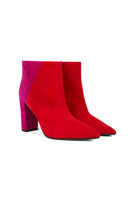 Two tone berry suede ankle boots image