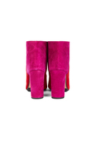 Two tone berry suede ankle boots image