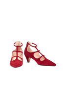 Carmine suede mary janes image