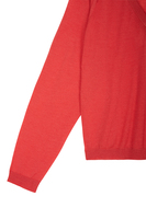 Coral red v-neck sweater image