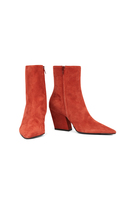 Burnt orange suede ankle boots image