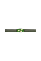 Striped green elasticated acorn buckle belt image