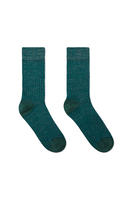 Bottle green metallic socks image
