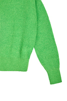 Neon green one shouldered turtleneck sweater image