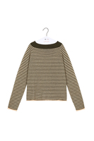 Khaki and ivory striped sweater  image