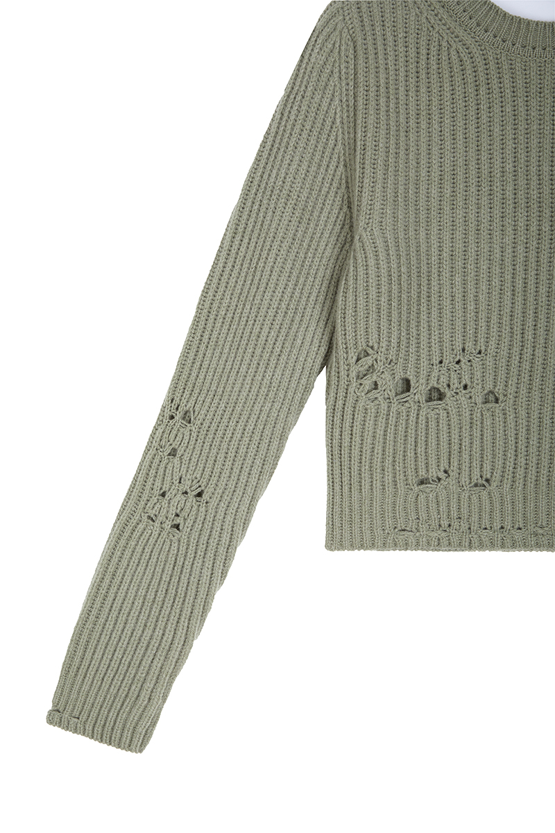 Yeezy hot sale hole sweater