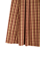 Beige and cinnamon checked corduroy skirt image