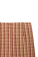 Beige and cinnamon checked corduroy skirt image