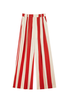 Ivory and Brick stripe print trousers image