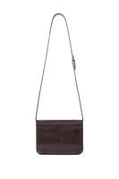 Mahogany brown large leather bag image