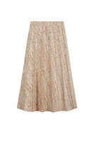 Ivory pleated tweed skirt image