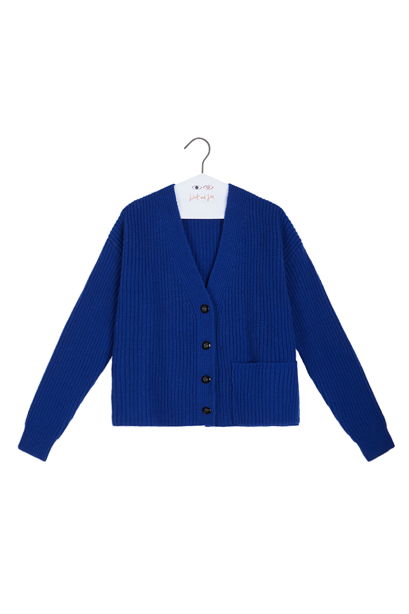 Cardigan blu clearance elettrico