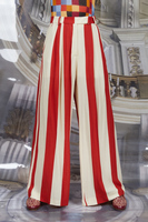 Ivory and Brick stripe print trousers image