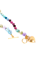 Multicoloured heart choker necklace image