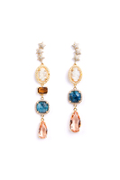 Star and pink drop earrings image