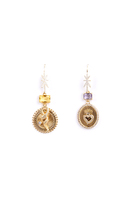 Sparkly snake and sacred heart drop earrings image