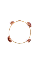 Burgundy and pink bangle bracelet image