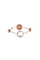 Round sparkly clear bangle bracelet image