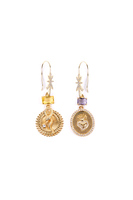 Sparkly snake and sacred heart drop earrings image