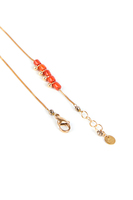 Coral and spheres mobile charms necklace image
