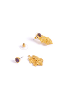 Violet leaf drop earrings image