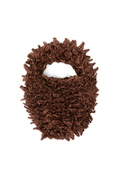 Chocolate brown spiky shibori bag image