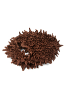 Chocolate brown spiky shibori bag image