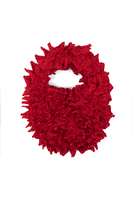 Garnet red spiky shibori bag image