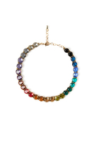 Rainbow sparkly short necklace image