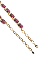 Violet rectangular sparkly necklace image