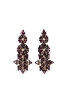 Violet geometric drop earrings image
