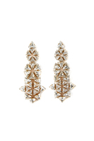 Clear crystal geometric drop earrings image