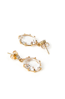 Clear crystal drop earrings image