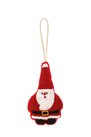 Red beaded santa clause ornament image