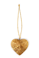 Small golden metallic heart ornament image
