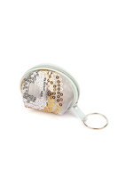 Silver sequinned coin purse keychain image