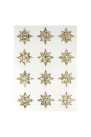 Shimmery gold glitter star stickers image