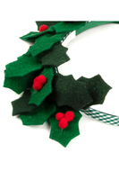 Green felt holly headband image