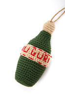 Champagne bottle crochet Ornament image