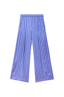 Cobalt blue striped trousers image