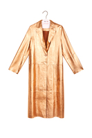 Cappotto in pelle metallizzata color rame image