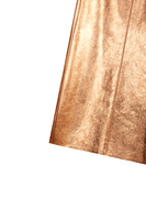 Pantaloni in pelle metallizzata color rame image