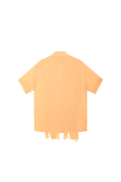 Camicia in seta georgette beige con ruches image