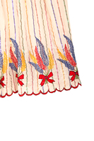 Bouquet embroidered multicoloured lurex striped skirt image