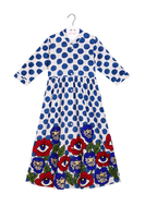 Violet and eye embroidered polka dot shirtdress image