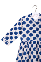 Violet and eye embroidered polka dot shirtdress image