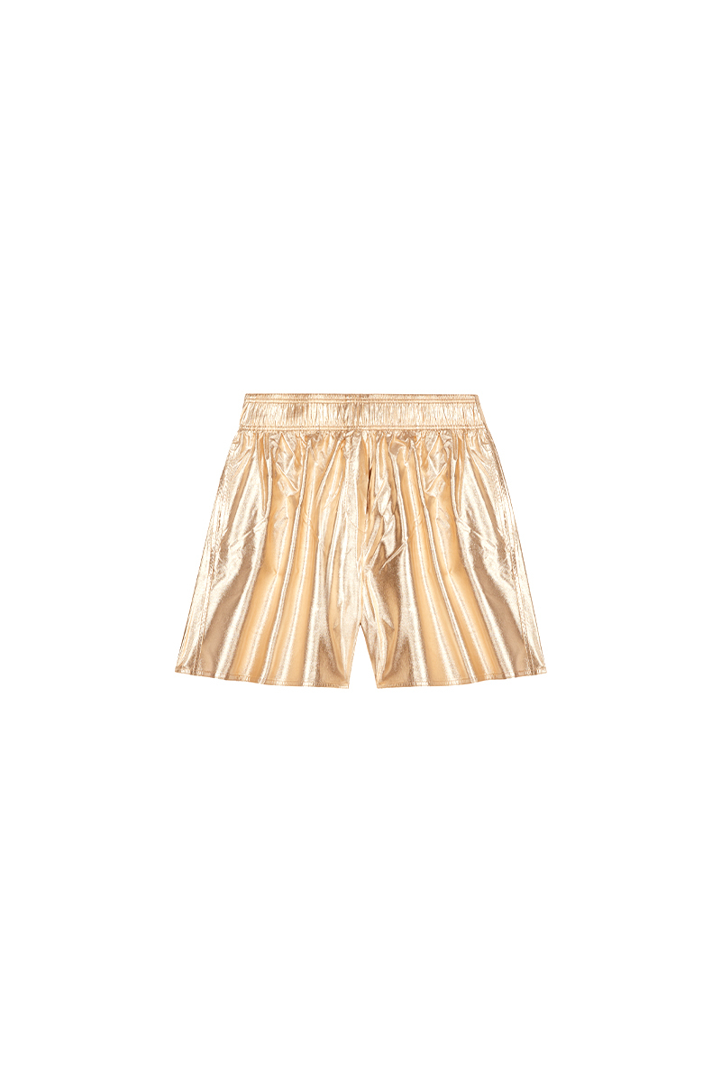 DENNY ROSE SHORTS PANTALONCINI SERA EVENING ELEGANTI DONNA Oro Dorati Gold