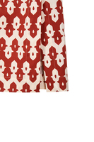 Caramel and ivory geometric print paperbag skirt image