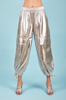 Pantaloni cargo argentati metallizzati image