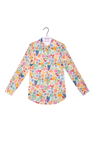 Camicia multicolore con stampa floreale mista image